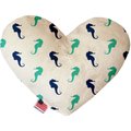 Mirage Pet Products Seahorses Canvas Heart Dog Toy 8 in. 1260-CTYHT8